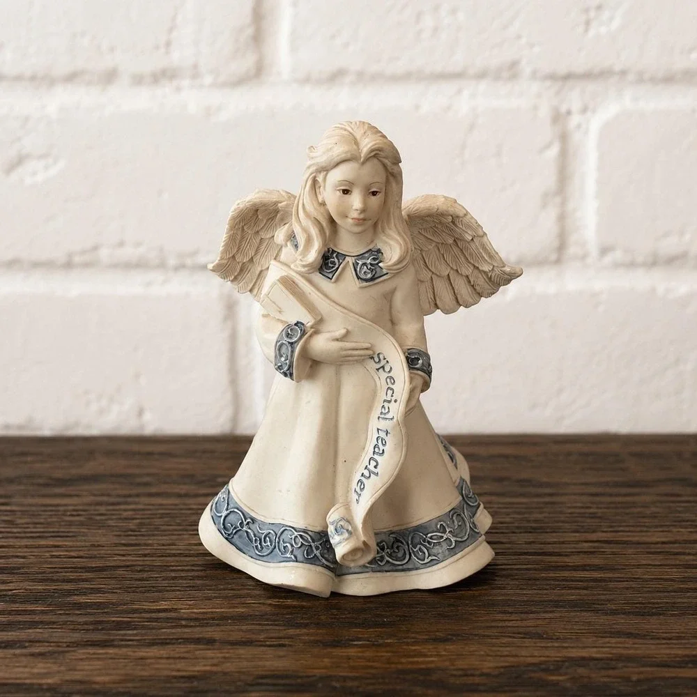 Vintage Sarah's Angels Judith Teacher Figurine 2004 Mindspring Studio Blue Angel